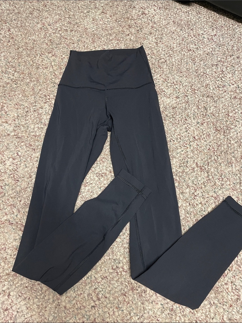 Lululemon High-Waist Black Women's logo waistband Leggings-like new